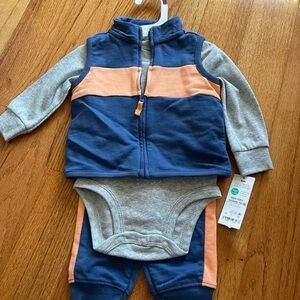 Carter's Blue and Gray Kids Matching Set new with tags size 6 months